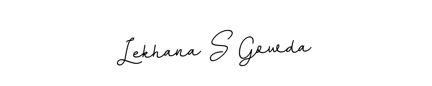 Make a beautiful signature design for name Lekhana S Gowda. With this signature (BallpointsItalic-DORy9) style, you can create a handwritten signature for free. Lekhana S Gowda signature style 11 images and pictures png