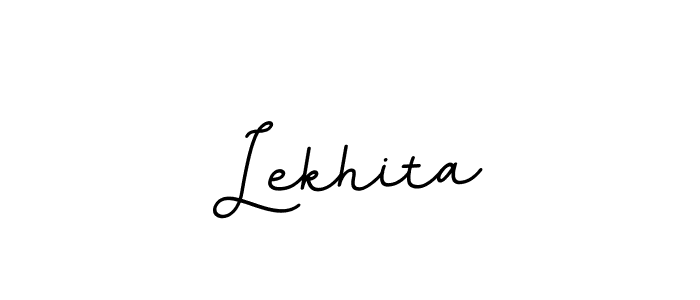 How to make Lekhita name signature. Use BallpointsItalic-DORy9 style for creating short signs online. This is the latest handwritten sign. Lekhita signature style 11 images and pictures png