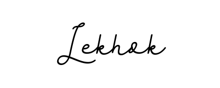 Upgrade your professional image with Lekhok signature created with BallpointsItalic-DORy9 font. Fast, free, and watermark-free download. Lekhok signature style 11 images and pictures png
