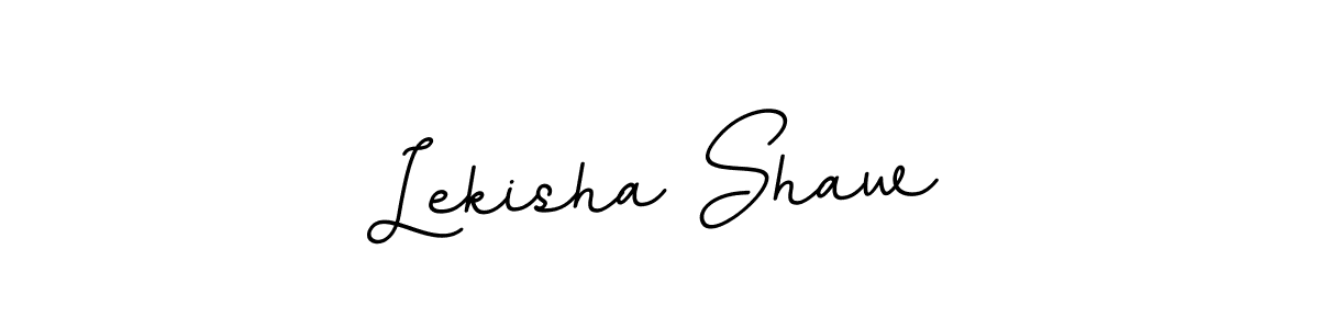 Create a beautiful signature design for name Lekisha Shaw. With this signature (BallpointsItalic-DORy9) fonts, you can make a handwritten signature for free. Lekisha Shaw signature style 11 images and pictures png