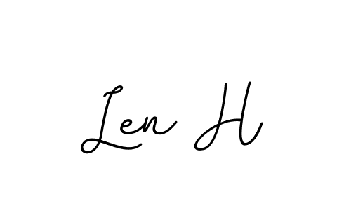 Also You can easily find your signature by using the search form. We will create Len H name handwritten signature images for you free of cost using BallpointsItalic-DORy9 sign style. Len H signature style 11 images and pictures png