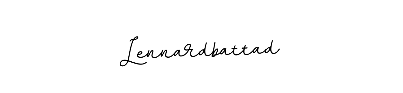 How to make Lennardbattad name signature. Use BallpointsItalic-DORy9 style for creating short signs online. This is the latest handwritten sign. Lennardbattad signature style 11 images and pictures png