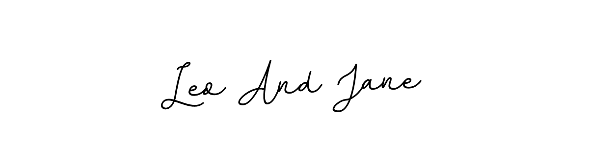 The best way (BallpointsItalic-DORy9) to make a short signature is to pick only two or three words in your name. The name Leo And Jane include a total of six letters. For converting this name. Leo And Jane signature style 11 images and pictures png