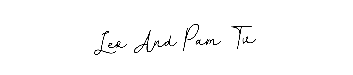 Leo And Pam Tv stylish signature style. Best Handwritten Sign (BallpointsItalic-DORy9) for my name. Handwritten Signature Collection Ideas for my name Leo And Pam Tv. Leo And Pam Tv signature style 11 images and pictures png