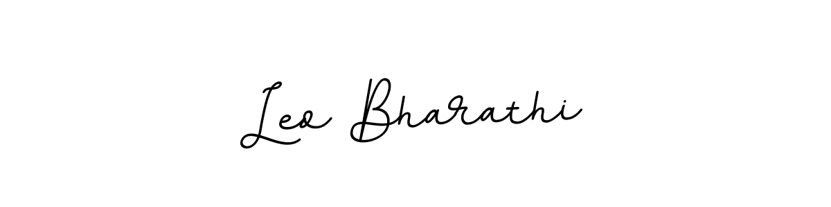 Use a signature maker to create a handwritten signature online. With this signature software, you can design (BallpointsItalic-DORy9) your own signature for name Leo Bharathi. Leo Bharathi signature style 11 images and pictures png