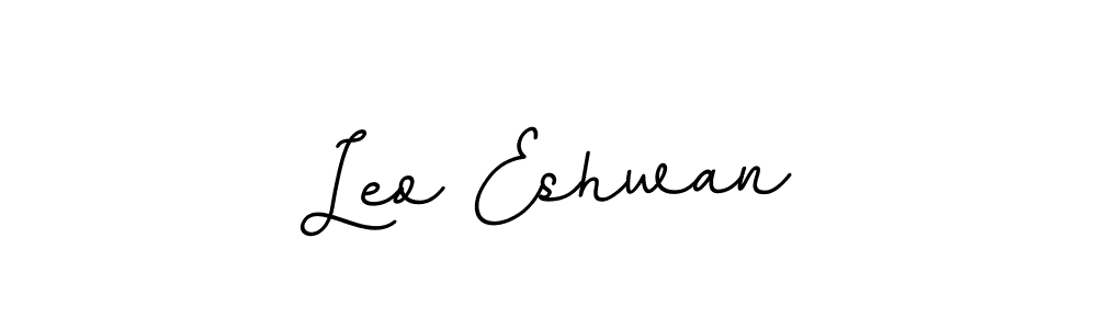 Create a beautiful signature design for name Leo Eshwan. With this signature (BallpointsItalic-DORy9) fonts, you can make a handwritten signature for free. Leo Eshwan signature style 11 images and pictures png
