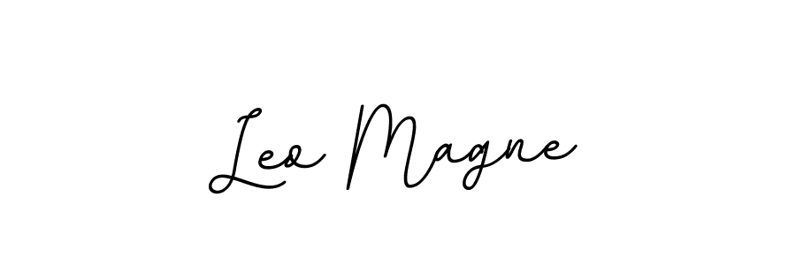 How to make Leo Magne name signature. Use BallpointsItalic-DORy9 style for creating short signs online. This is the latest handwritten sign. Leo Magne signature style 11 images and pictures png