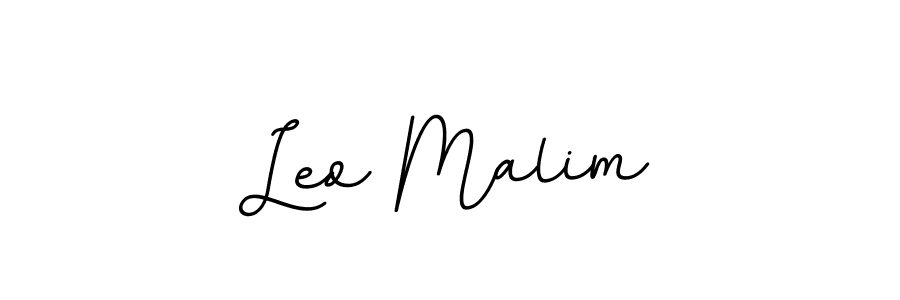 How to make Leo Malim name signature. Use BallpointsItalic-DORy9 style for creating short signs online. This is the latest handwritten sign. Leo Malim signature style 11 images and pictures png