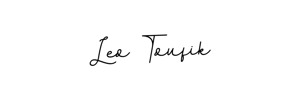 This is the best signature style for the Leo Toufik name. Also you like these signature font (BallpointsItalic-DORy9). Mix name signature. Leo Toufik signature style 11 images and pictures png