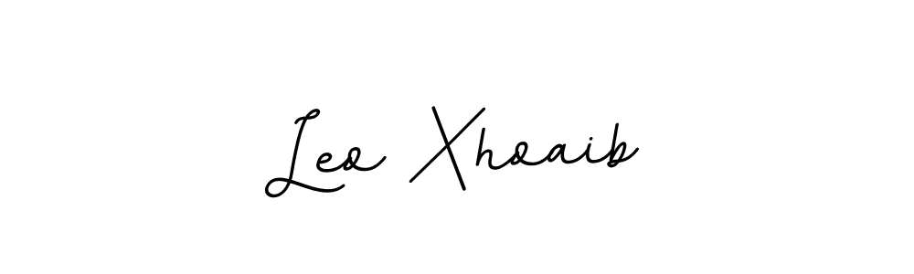 Use a signature maker to create a handwritten signature online. With this signature software, you can design (BallpointsItalic-DORy9) your own signature for name Leo Xhoaib. Leo Xhoaib signature style 11 images and pictures png