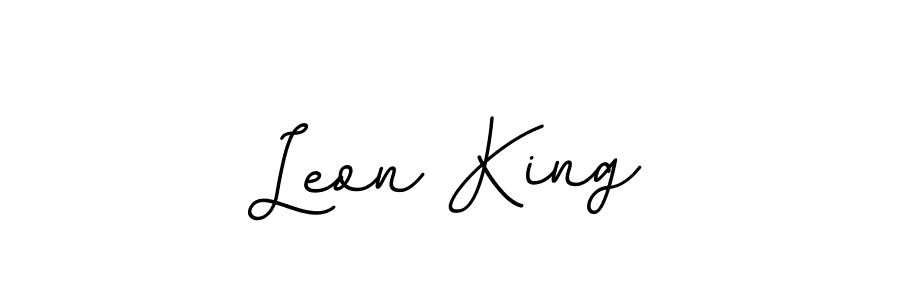 Make a beautiful signature design for name Leon King. With this signature (BallpointsItalic-DORy9) style, you can create a handwritten signature for free. Leon King signature style 11 images and pictures png