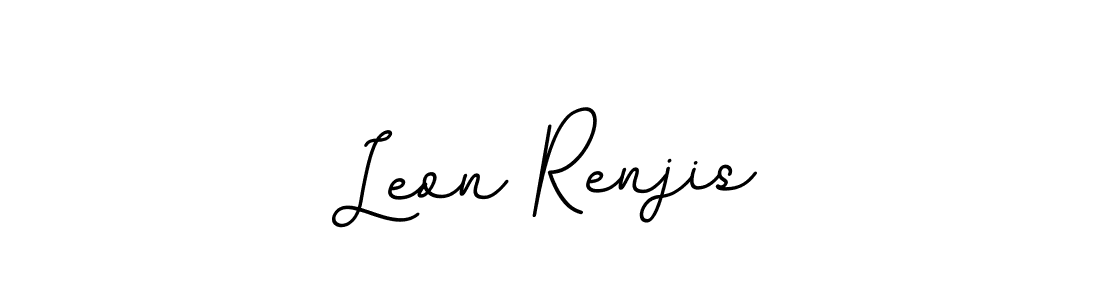 This is the best signature style for the Leon Renjis name. Also you like these signature font (BallpointsItalic-DORy9). Mix name signature. Leon Renjis signature style 11 images and pictures png