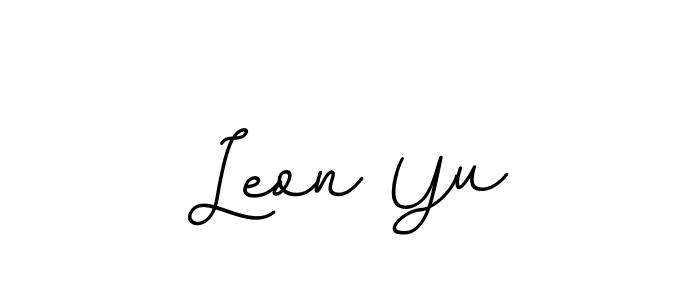 Leon Yu stylish signature style. Best Handwritten Sign (BallpointsItalic-DORy9) for my name. Handwritten Signature Collection Ideas for my name Leon Yu. Leon Yu signature style 11 images and pictures png
