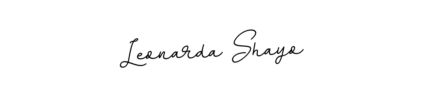 The best way (BallpointsItalic-DORy9) to make a short signature is to pick only two or three words in your name. The name Leonarda Shayo include a total of six letters. For converting this name. Leonarda Shayo signature style 11 images and pictures png