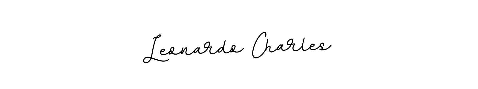 It looks lik you need a new signature style for name Leonardo Charles. Design unique handwritten (BallpointsItalic-DORy9) signature with our free signature maker in just a few clicks. Leonardo Charles signature style 11 images and pictures png