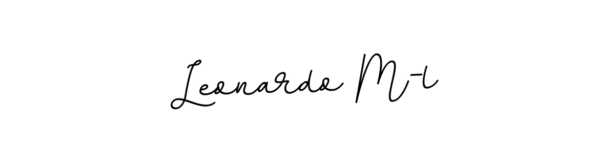 The best way (BallpointsItalic-DORy9) to make a short signature is to pick only two or three words in your name. The name Leonardo M-l include a total of six letters. For converting this name. Leonardo M-l signature style 11 images and pictures png