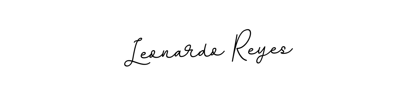 Use a signature maker to create a handwritten signature online. With this signature software, you can design (BallpointsItalic-DORy9) your own signature for name Leonardo Reyes. Leonardo Reyes signature style 11 images and pictures png