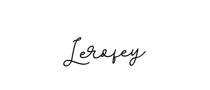 Use a signature maker to create a handwritten signature online. With this signature software, you can design (BallpointsItalic-DORy9) your own signature for name Lerofey. Lerofey signature style 11 images and pictures png