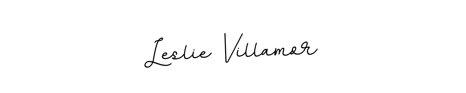 How to make Leslie Villamor name signature. Use BallpointsItalic-DORy9 style for creating short signs online. This is the latest handwritten sign. Leslie Villamor signature style 11 images and pictures png