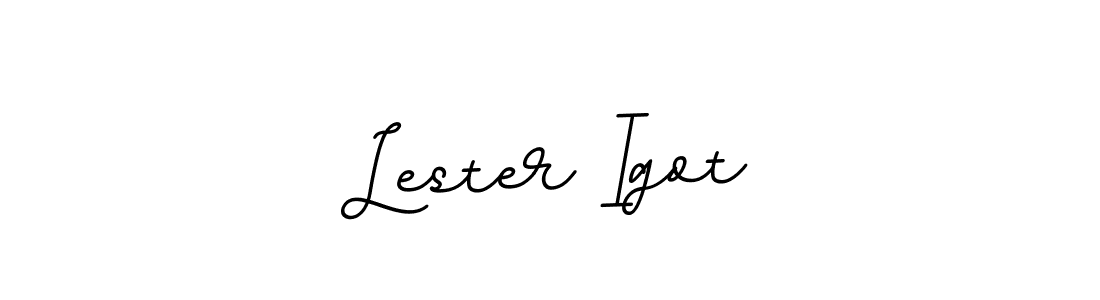 Use a signature maker to create a handwritten signature online. With this signature software, you can design (BallpointsItalic-DORy9) your own signature for name Lester Igot. Lester Igot signature style 11 images and pictures png