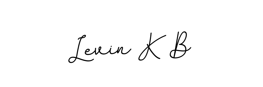 Design your own signature with our free online signature maker. With this signature software, you can create a handwritten (BallpointsItalic-DORy9) signature for name Levin K B. Levin K B signature style 11 images and pictures png