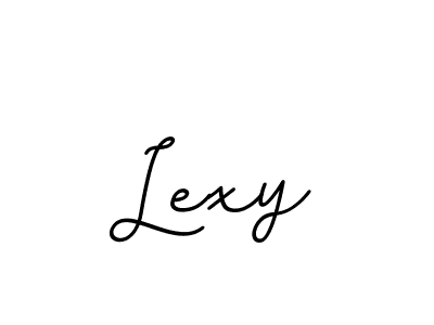 Use a signature maker to create a handwritten signature online. With this signature software, you can design (BallpointsItalic-DORy9) your own signature for name Lexy. Lexy signature style 11 images and pictures png