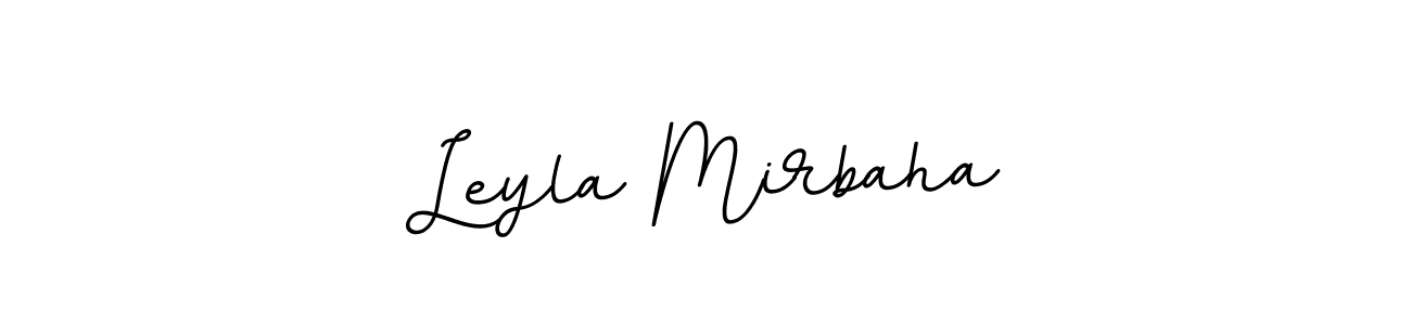 How to make Leyla Mirbaha name signature. Use BallpointsItalic-DORy9 style for creating short signs online. This is the latest handwritten sign. Leyla Mirbaha signature style 11 images and pictures png