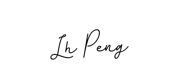 How to make Lh Peng name signature. Use BallpointsItalic-DORy9 style for creating short signs online. This is the latest handwritten sign. Lh Peng signature style 11 images and pictures png