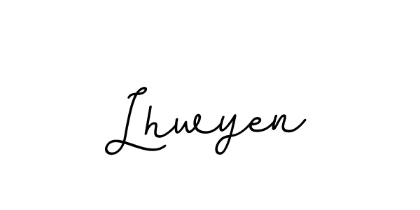 How to make Lhwyen name signature. Use BallpointsItalic-DORy9 style for creating short signs online. This is the latest handwritten sign. Lhwyen signature style 11 images and pictures png