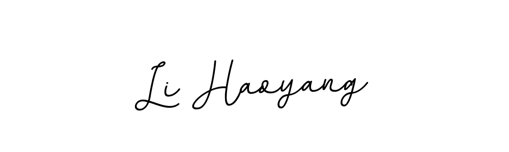 Create a beautiful signature design for name Li Haoyang. With this signature (BallpointsItalic-DORy9) fonts, you can make a handwritten signature for free. Li Haoyang signature style 11 images and pictures png