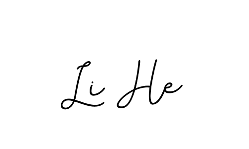 Use a signature maker to create a handwritten signature online. With this signature software, you can design (BallpointsItalic-DORy9) your own signature for name Li He. Li He signature style 11 images and pictures png