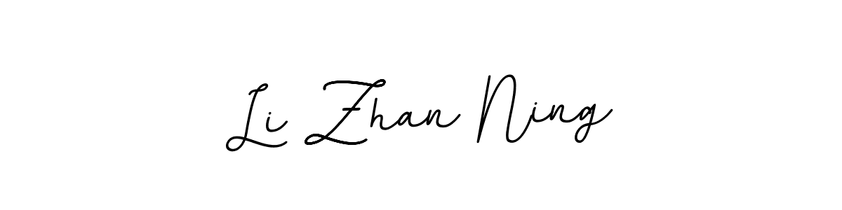Make a beautiful signature design for name Li Zhan Ning. With this signature (BallpointsItalic-DORy9) style, you can create a handwritten signature for free. Li Zhan Ning signature style 11 images and pictures png