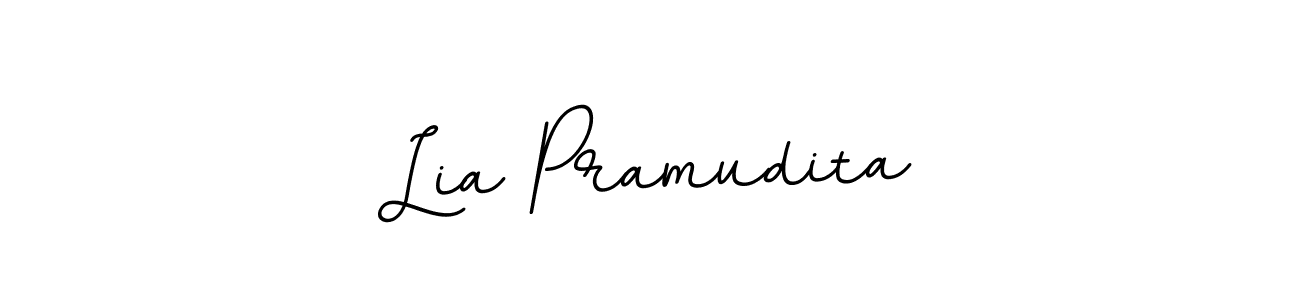 Make a beautiful signature design for name Lia Pramudita. With this signature (BallpointsItalic-DORy9) style, you can create a handwritten signature for free. Lia Pramudita signature style 11 images and pictures png