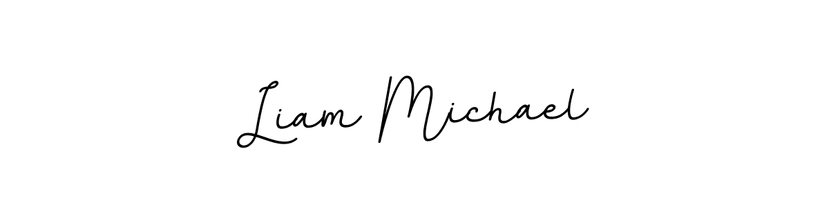 Use a signature maker to create a handwritten signature online. With this signature software, you can design (BallpointsItalic-DORy9) your own signature for name Liam Michael. Liam Michael signature style 11 images and pictures png