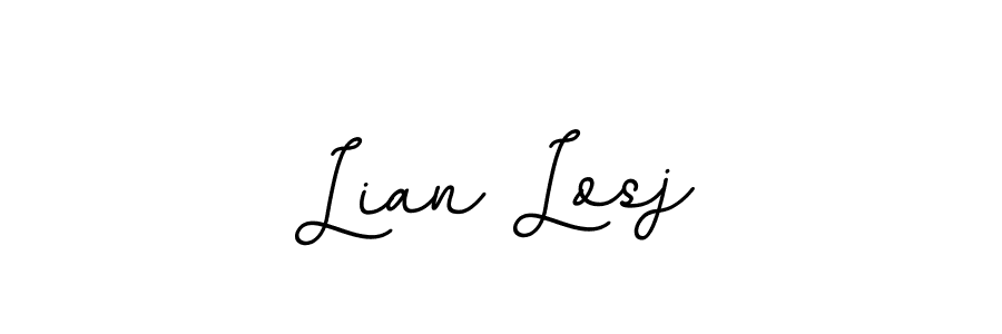 Use a signature maker to create a handwritten signature online. With this signature software, you can design (BallpointsItalic-DORy9) your own signature for name Lian Losj. Lian Losj signature style 11 images and pictures png