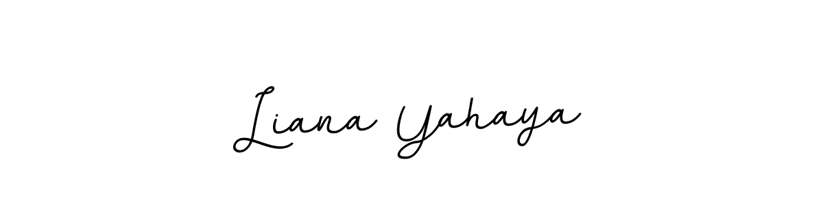 Design your own signature with our free online signature maker. With this signature software, you can create a handwritten (BallpointsItalic-DORy9) signature for name Liana Yahaya. Liana Yahaya signature style 11 images and pictures png