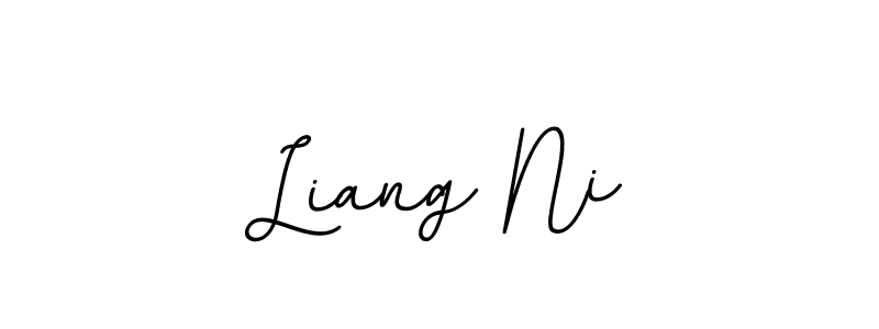 This is the best signature style for the Liang Ni name. Also you like these signature font (BallpointsItalic-DORy9). Mix name signature. Liang Ni signature style 11 images and pictures png