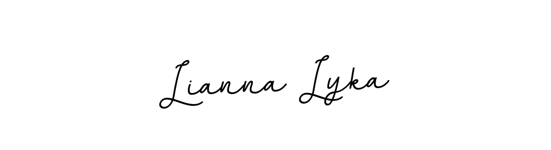 Lianna Lyka stylish signature style. Best Handwritten Sign (BallpointsItalic-DORy9) for my name. Handwritten Signature Collection Ideas for my name Lianna Lyka. Lianna Lyka signature style 11 images and pictures png