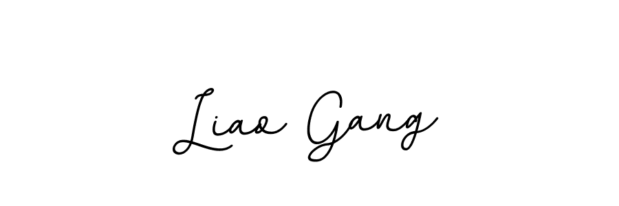 How to make Liao Gang signature? BallpointsItalic-DORy9 is a professional autograph style. Create handwritten signature for Liao Gang name. Liao Gang signature style 11 images and pictures png