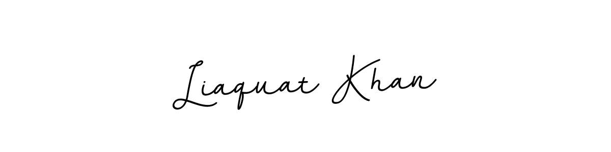 How to make Liaquat Khan name signature. Use BallpointsItalic-DORy9 style for creating short signs online. This is the latest handwritten sign. Liaquat Khan signature style 11 images and pictures png