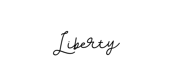 Design your own signature with our free online signature maker. With this signature software, you can create a handwritten (BallpointsItalic-DORy9) signature for name Liberty. Liberty signature style 11 images and pictures png