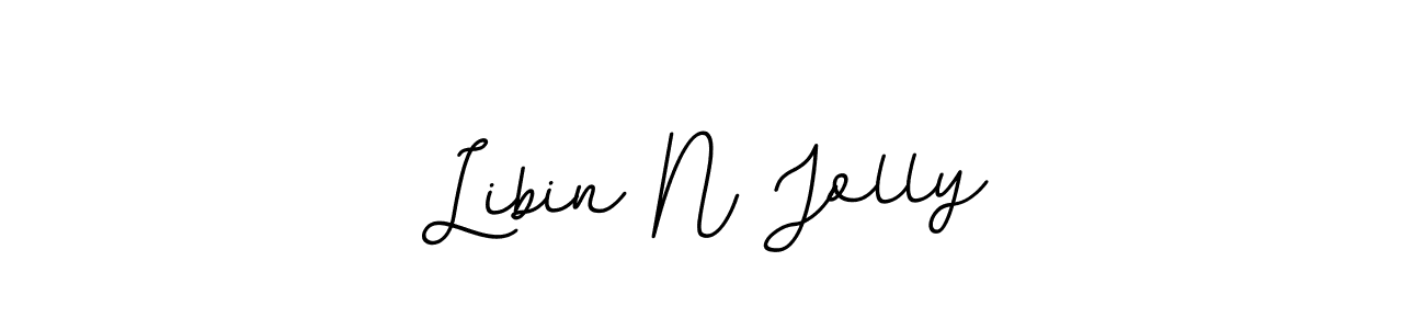 Create a beautiful signature design for name Libin N Jolly. With this signature (BallpointsItalic-DORy9) fonts, you can make a handwritten signature for free. Libin N Jolly signature style 11 images and pictures png
