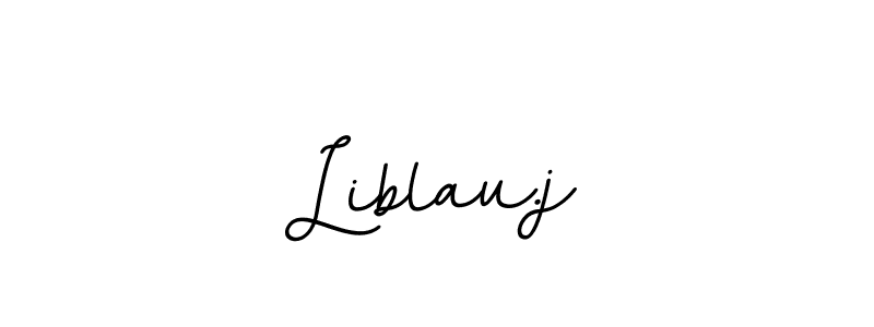 The best way (BallpointsItalic-DORy9) to make a short signature is to pick only two or three words in your name. The name Liblau.j include a total of six letters. For converting this name. Liblau.j signature style 11 images and pictures png