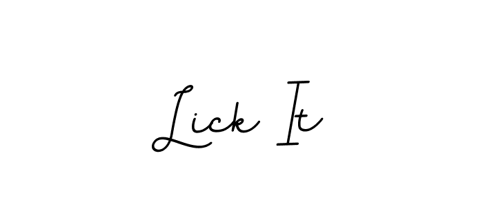 Lick It stylish signature style. Best Handwritten Sign (BallpointsItalic-DORy9) for my name. Handwritten Signature Collection Ideas for my name Lick It. Lick It signature style 11 images and pictures png