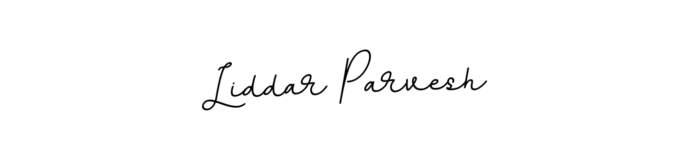 How to make Liddar Parvesh name signature. Use BallpointsItalic-DORy9 style for creating short signs online. This is the latest handwritten sign. Liddar Parvesh signature style 11 images and pictures png