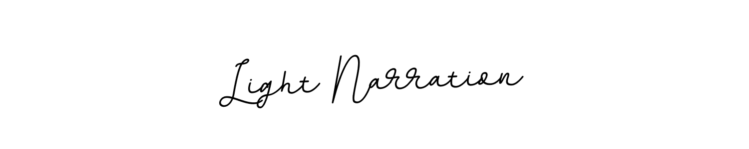 How to make Light Narration name signature. Use BallpointsItalic-DORy9 style for creating short signs online. This is the latest handwritten sign. Light Narration signature style 11 images and pictures png