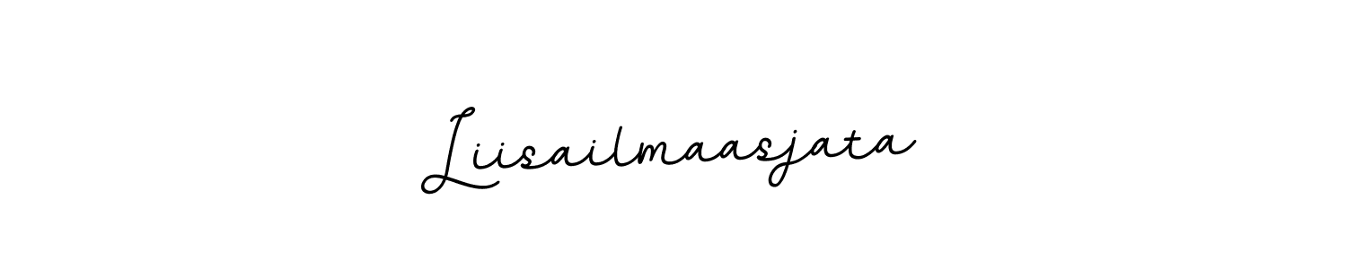 Use a signature maker to create a handwritten signature online. With this signature software, you can design (BallpointsItalic-DORy9) your own signature for name Liisailmaasjata. Liisailmaasjata signature style 11 images and pictures png