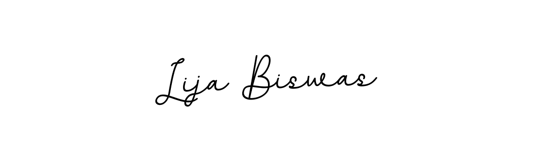 You should practise on your own different ways (BallpointsItalic-DORy9) to write your name (Lija Biswas) in signature. don't let someone else do it for you. Lija Biswas signature style 11 images and pictures png