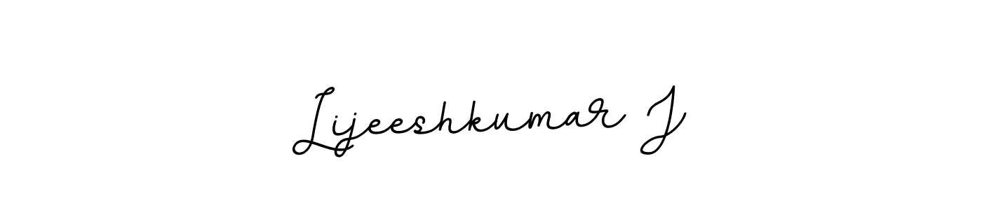 Make a beautiful signature design for name Lijeeshkumar J. With this signature (BallpointsItalic-DORy9) style, you can create a handwritten signature for free. Lijeeshkumar J signature style 11 images and pictures png