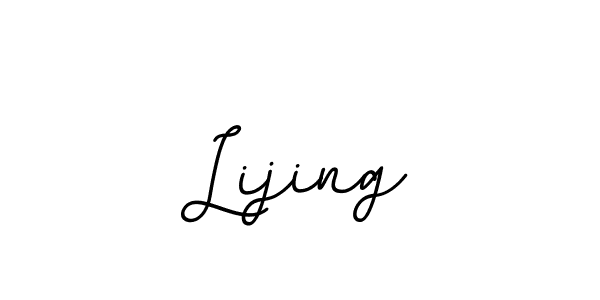Create a beautiful signature design for name Lijing. With this signature (BallpointsItalic-DORy9) fonts, you can make a handwritten signature for free. Lijing signature style 11 images and pictures png